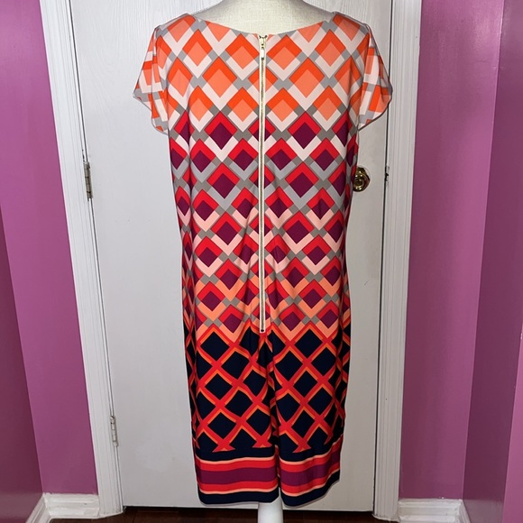 Eliza J NWOT! Geometric Sheath Dress - Picture 6 of 11